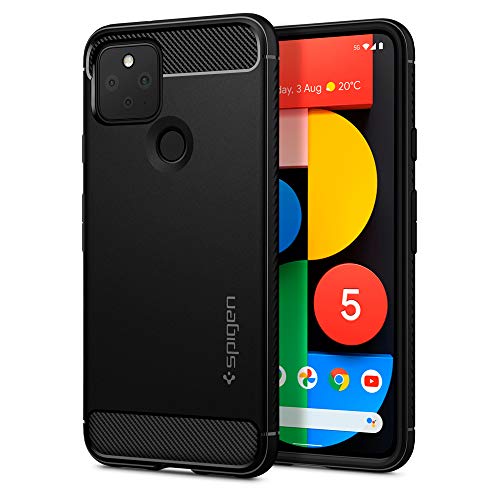 Spigen Rugged Armor Designed for Pixel 5 Case (2020) - Matte Black