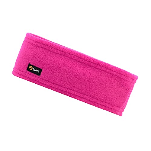 Lupa Kids Handmade Unisex Triple-Layer Micro Fleece Headband - Kids Ear Warmer Headband - Fleece Ear Warmers for Kids (Bright Pink)