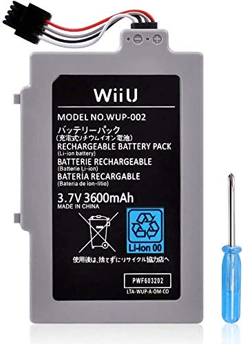 UCEC Wii U Gamepad Battery, Wii U Accessories 3600 mAh Wii U Battery Replacement Rechargeable Battery Pack Compatible for Nintendo Wii U Gamepad WUP-010, WUP-012