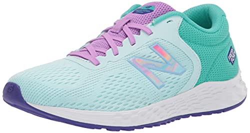 New Balance Kid's Fresh Foam Arishi V2 Lace-up Running Shoe, Pale Blue Chill/Summer Jade/Heliotrope, 6 Big Kid