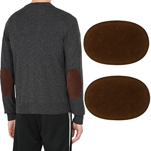Elbow Patches for Sweaters, 2-Pcs Sew-On Fabric Jacket Patches Suede Fabric Knee Patch Repair Crafts for Shirts Jackets Trousers