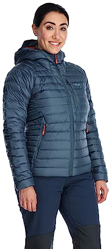 RAB Women's Microlight Alpine Down Jacket for Hiking, Climbing, & Skiing - Orion Blue - Medium
