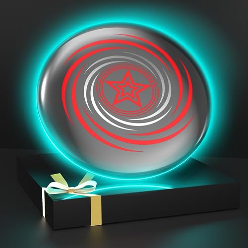 OJQ LED Flying Disc Ultimate Disc - 175g Professional Disc Golf Set Rechargeable Auto Light Up Ultimate Flying Disc Games Waterproof Disc for Adults/Teens/Kids Party Gifts