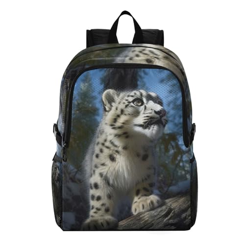 CEBUGI Waterproof Travel Hiking Backpacks Lightweight Packable Daypack Casual Foldable Shoulder Bag for Women Men Travel Camping Vacation(Wild Leopard)