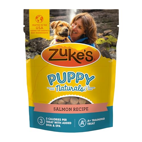 Zuke’s Puppy Naturals Bag of Soft Puppy Treats for Training, Natural Dog Treats Bites With Salmon Recipe - 5.0 OZ Bag