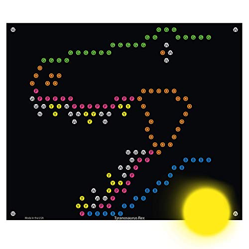 IllumiPeg Dinosaurs Refill templates for Basic Fun Lite Brite Ultimate Classic Toy (10 Sheets, 7x8)