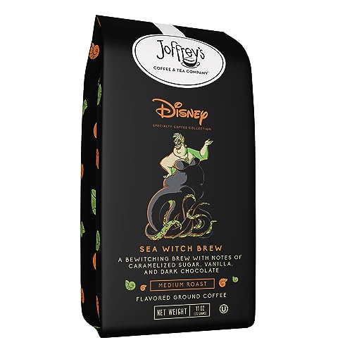 Joffrey's Coffee - Disney Sea Witch Brew, Disney Specialty Coffee Collection, Flavored Coffee, Notes of Caramelized Sugar, Dark Chocolate, & Vanilla, Medium Roast, Brew or French Press (Ground, 11oz)