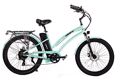 Soumye 48V500W13Ah 26' Step-Thru Beach Cruiser Electric Bicycle City E-Bike Mountain Bike (Step-Thru Green)…