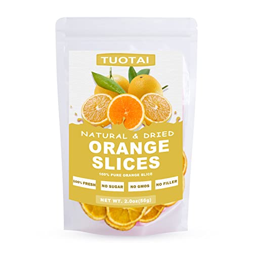 Premium Dried Orange Slices, 2oz(56g), Natural and Healthy Dried Orange Fruit Slices