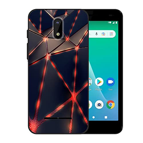 GZhuoNan Case Compatible for Unimax UMX U696CL Phone Case UMX U696CL Soft Silicone Phone Cover (Black Triangle)