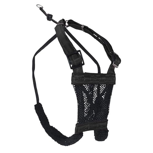Sporn No Pull Dog Harness Large Size, Black Padded Durable Nylon Mesh Dog Harness, Breathable & Easy Dog Walking Harness for Puppy Training, Provides to All Large & Extra Large Breeds