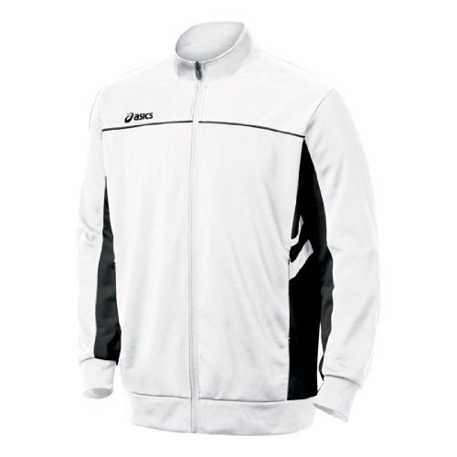 ASICS Men's Cabrillo Jacket, White/Black, Large