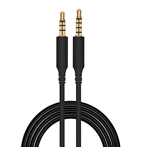 Replacement Astro A40 A10 A30 A50 Gaming Headset 3.5mm Audio Cable Extension Cord, Playstation 4 PS4, MixAmp, PC Gaming and Smartphone, No Mute & Volume Control Button (Black)