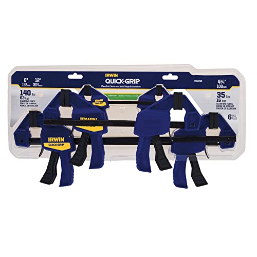 IRWIN QUICK-GRIP Bar Clamps for Woodworking, One-Handed, Mini, 6-Pack (1964749)
