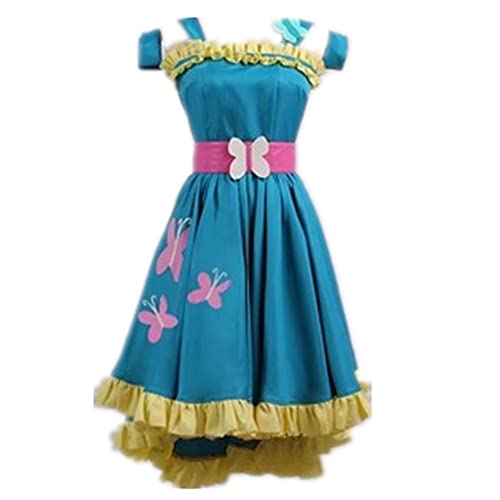 ECMRAD Fluttershy Cosplay Dress Anime Costume Girl Halloween Christmas Uniform (Female, M)