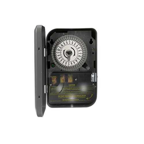 Woods 59101WD Indoor 24-Hour Heavy Duty Mechanical Time Switch, 120V/40A SPST , Black