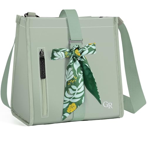 GLORIEROO Lunch Bag Women 2024 Newest Gifts for Women - Insulated Foldable Leakproof Lunch Box Tote with Detachable Adjustable Shoulder Strap for Women Girls Kids for School Work Travel Picnic