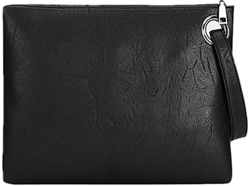 J-BgPink Evening Bags Purse Envelop Clutch Chain Shoulder Womens Wristlet Handbag Foldover Pouch (black), X-Large