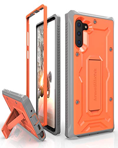 ArmadilloTek Vanguard Designed for Samsung Galaxy Note 10 Case (2019 Release) Military Grade Full-Body Rugged with Kickstand Without Built-in Screen Protector - Orange