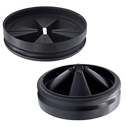 3 3/8' Garbage Disposal Splash Guards Sink Baffle QCB-AM Replacement for InSinkErator Evolution Series, Upgraded Removable Quiet Collar Drain Plugs, Garbage Disposer Accessories, Black
