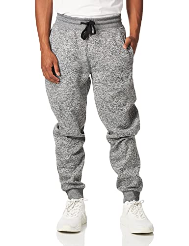 Southpole Men's Fleece Jogger, New Marled Grey, XX-Large