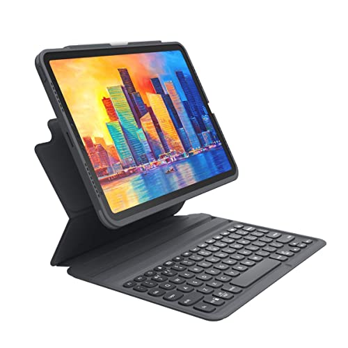 ZAGG Pro Keys Detachable Case and Wireless Keyboard for Apple iPad Air 10.9, Multi-Device Bluetooth Pairing, Backlit Laptop-Style Keys, Apple Pencil Holder, 6.6ft Drop Protection, Black