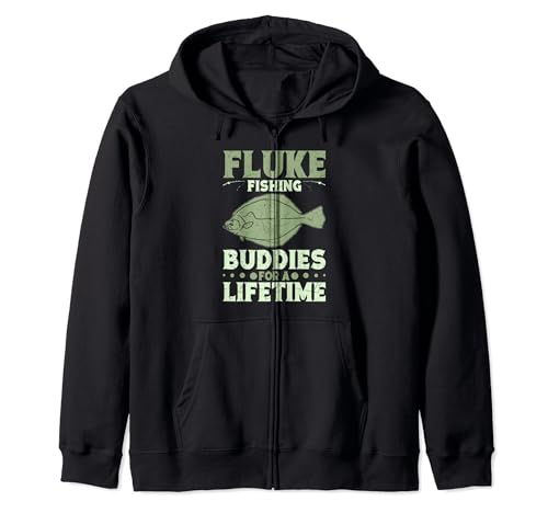 Fluke Fishing Lure Fluke Fisher Essentials Fluke Fisherman Zip Hoodie