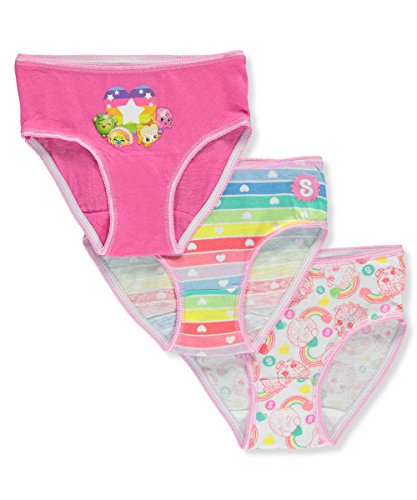 Shopkins Girls' Big Stars 3 Pack Underwear Briefs Set, Multi, 8