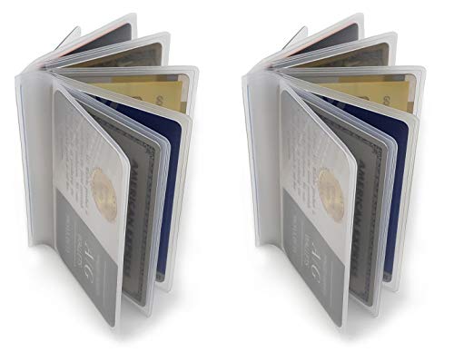 AG Wallets Set of 2 Clear Premium Quality Wallet Insert from (Trifold 6 Page)