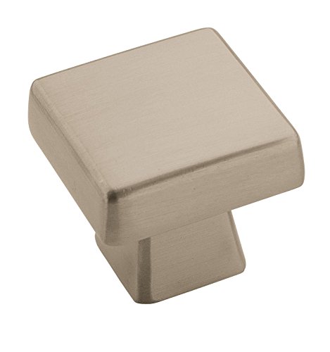 Amerock | Cabinet Knob | Satin Nickel | 1-3/16 inch (30 mm) Length | Blackrock | 1 Pack | Drawer Knob | Cabinet Hardware