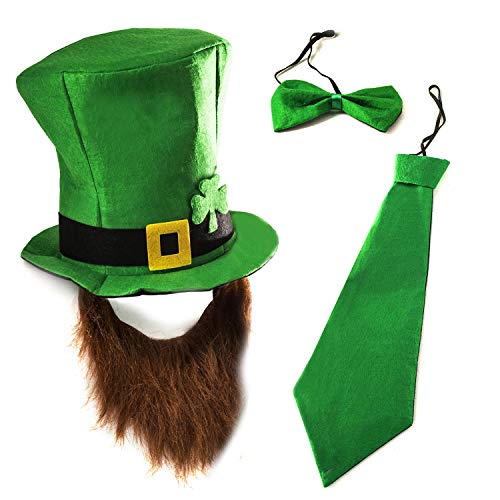 Tigerdoe Leprechaun Costume - Leprechaun Hat - St. Patricks Day Accessories – Saint Patricks Day Costume - 3 Pc