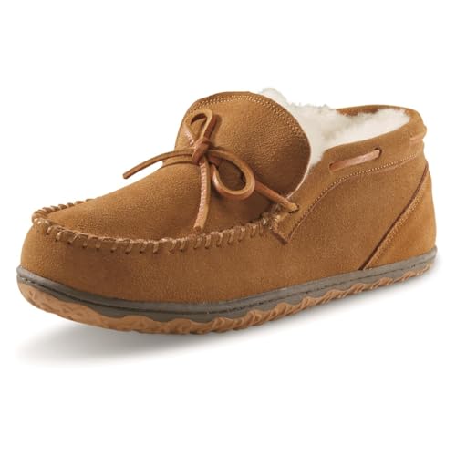Guide Gear Men's Shearling Chukka Slippers, Chestnut, 10D (Medium)