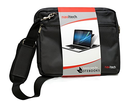 Navitech Black Sleek Premium Water Resistant Shock Absorbent Carry Bag Case Compatible with The Apple 15-inch MacBook Pro