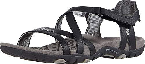 Merrell Women's Sandspur Rose LTR Sandal, Black/Paloma, 8