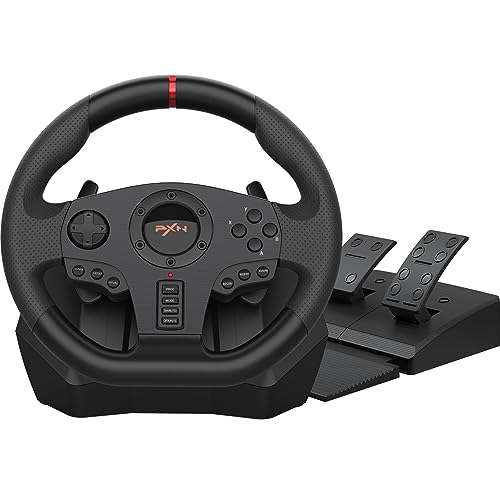 PXN PC Racing Wheel Steering Wheel V900 Driving Simulator 270°/900° Rotation christmas gift Gaming Steering Wheel with Pedals for PC,PS4,PS3,Xbox Series X|S, Xbox One