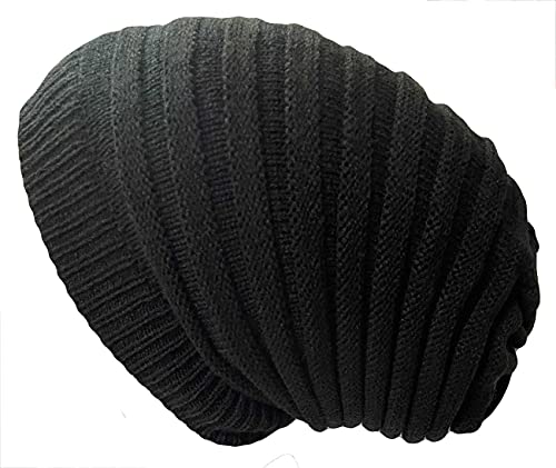 Black Slouchy Beanie for Locs Dreadlocks and Natural Hair Styles. Dreadlock Cap Dread Hats for Women Dreadlock Beanie for Men Dreadlock Accessories Cap for Dreads Rasta Beanie Rasta tams Dread Bonnet