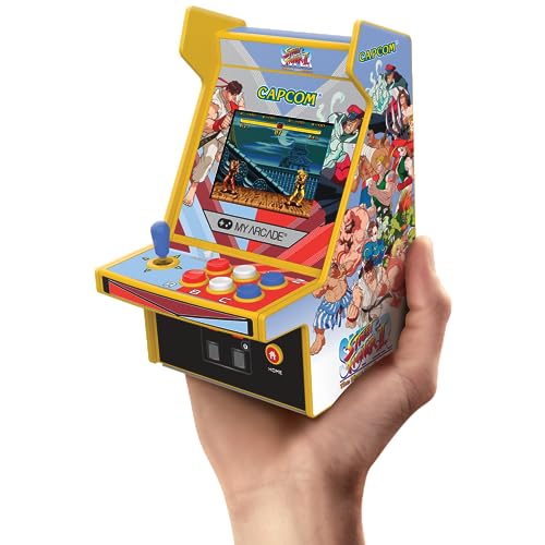 My Arcade Super Street Fighter II Micro Player Pro: 2 Games in 1, 6.75' Mini Arcade Machine, Fully playable Video Game Collectible