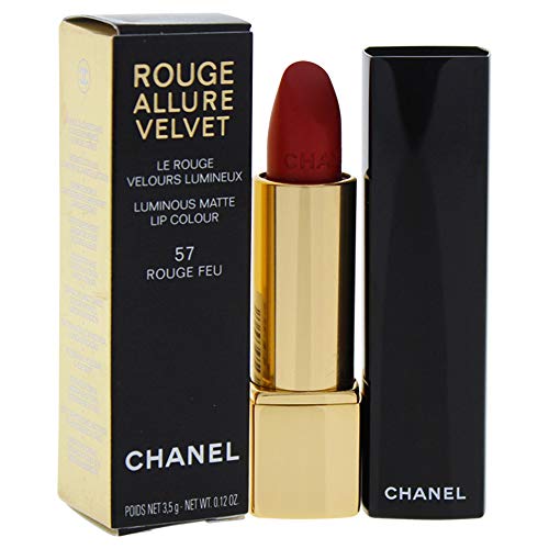 Chanel Rouge Allure Velvet Luminous Matte Lip Colour, 57 Rouge Feu, 0.12 Ounce