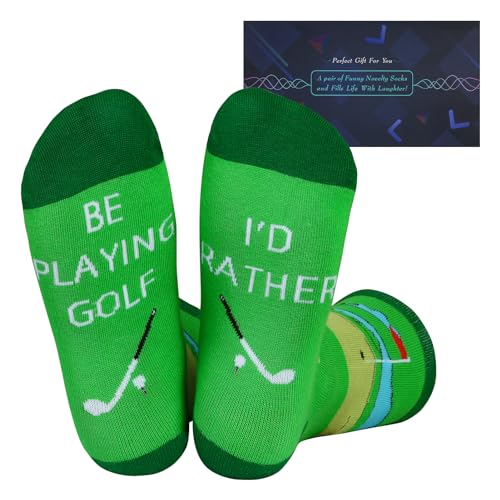 Nirohee Golf Gifts for Men, Women Golf Socks Funny Golf Gifts Fathers Day Dad Gifts Funny Novelty Socks for Men Golfers Friends Dad Uncle