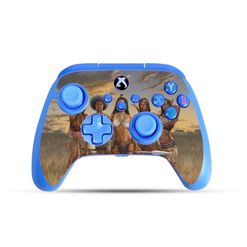 Gaming Skin Compatible with PowerA Xbox Series X|S Enhanced Wired Controller - African Queens - Premium 3M Vinyl Protective Wrap Decal Cover - Easy to Apply | Crafted in The USA by MightySkins