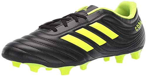 adidas Men's Copa 19.4 Firm Ground, Black/Silver Metallic/Solar Yellow, 9 M US