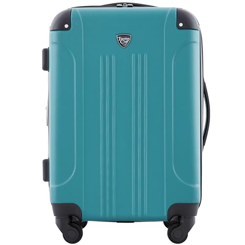 Travelers Club Chicago Hardside Expandable Spinner Luggages, Teal, 20' Carry-On