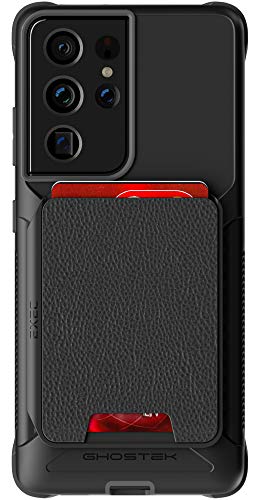 Ghostek EXEC S21 Ultra Wallet Case with Card Holder Works with Magnetic Car Mounts and Easily Detachable for Wireless Charging Compatible Designed for 2021 Samsung Galaxy S21Ultra 5G (6.8inch) (Black)