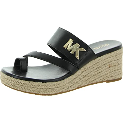 Michael Kors Sidney Mid Wedge Black 6 M