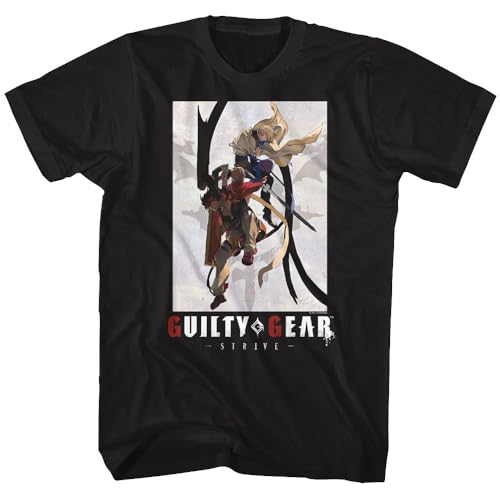 Guilty Gear Gaming Poster Adult Black Short Sleeve T Shirt Video Games Vintage Style Graphic Tees