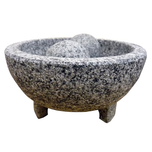IMUSA USA Granite Molcajete Spice Grinder 6-Inch, Gray