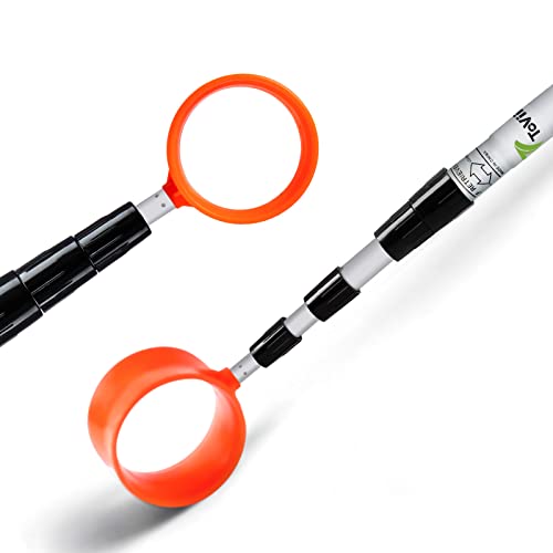 ToVii Golf Ball Retriever, Telescopic Golf Ball Retriever for Water 15ft Maximum Length Aluminum Alloy Shaft and Sturdy Nylon Cup Golf Ball Picker Up Golf Gifts Golf Accessories for Men
