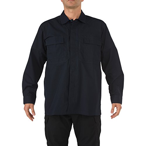 5.11 Tactical Ripstop TDU Long-Sleeve Shirt,Dark Navy,Large