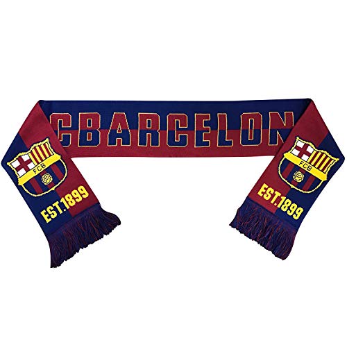 Icon Sports Unisex Knit Warm Scarf UEFA Champions League Active Sports World Soccer Team Over/Under Reversible Scarves (FCB06SC, One)