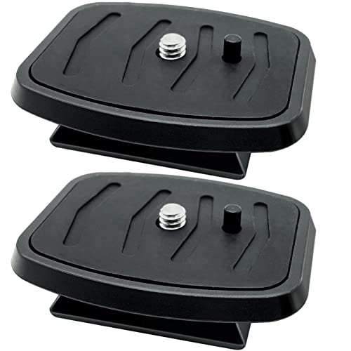 IOUALEY 2 Pack 35 mm Tripod Quick Release Plate Camera Tripod Mount Adapter, QR Release Camera Mounting Tripod Ball Head Parts Replacement for Quantaray Sunpak Slik Walmart QR-57 QB-4W